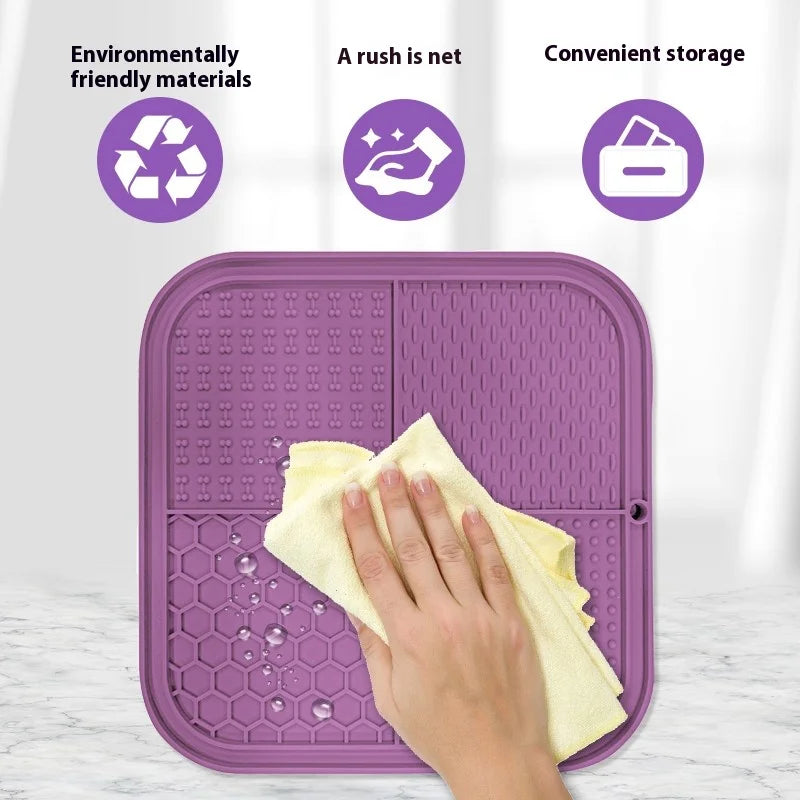 Dog And Cat Licking Pad Slow Feeder!