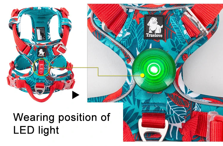 Pet Harness Camouflage With Reflective Nylon Special Edition