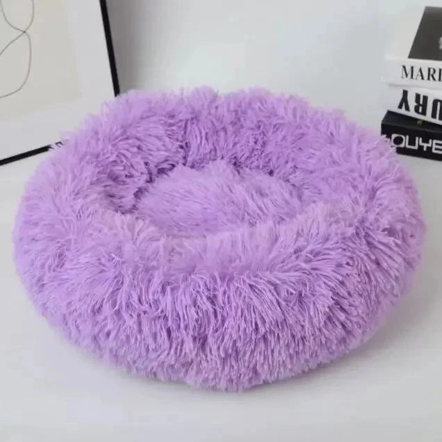 Donut Round Basket Plush Bed for Pets