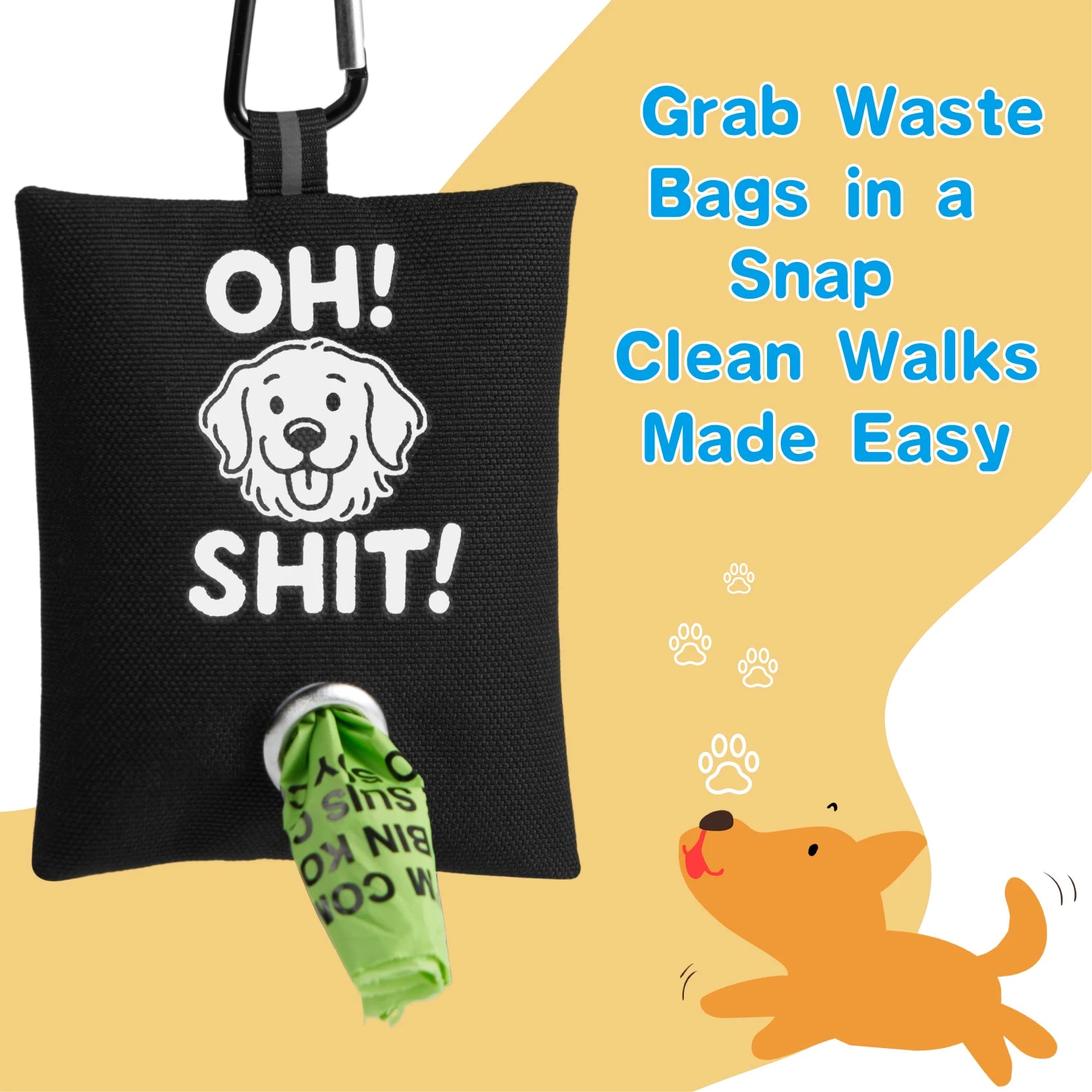 “OH SH*T” Dog Poop Bag Holder!