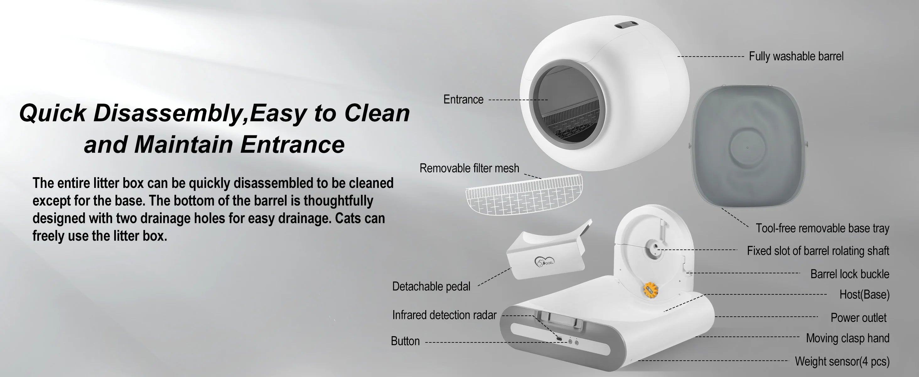 DOEL Smart Self-Cleaning Cat Litter Box