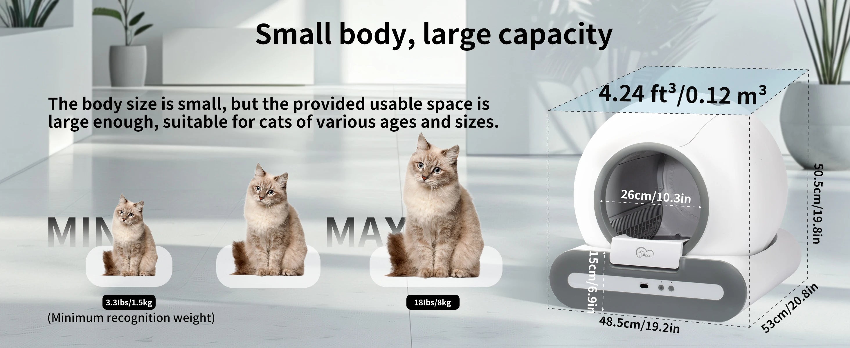 DOEL Smart Self-Cleaning Cat Litter Box