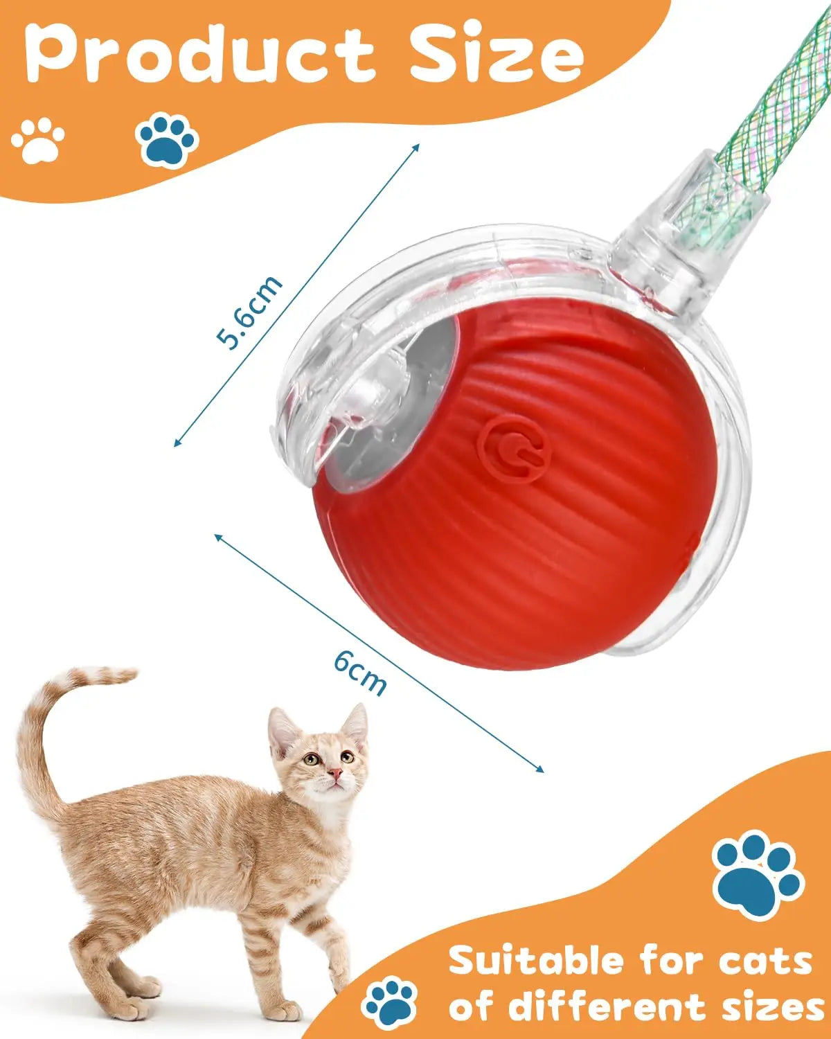 Smart Interactive Cat Or Dog Toy Ball โ The Ultimate Purr-fect Playmate! ๐บ๐พ