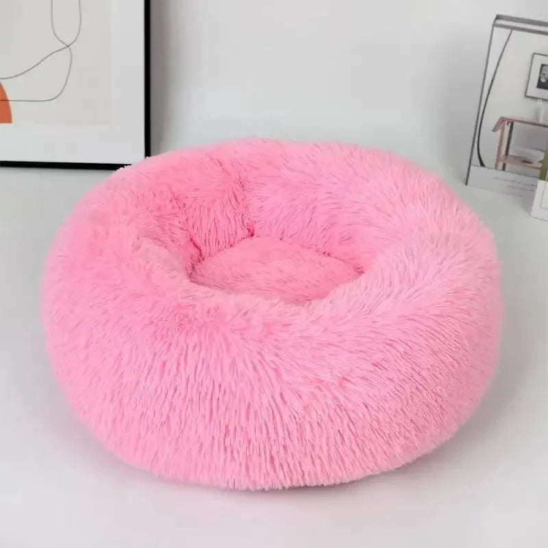 Donut Round Basket Plush Bed for Pets