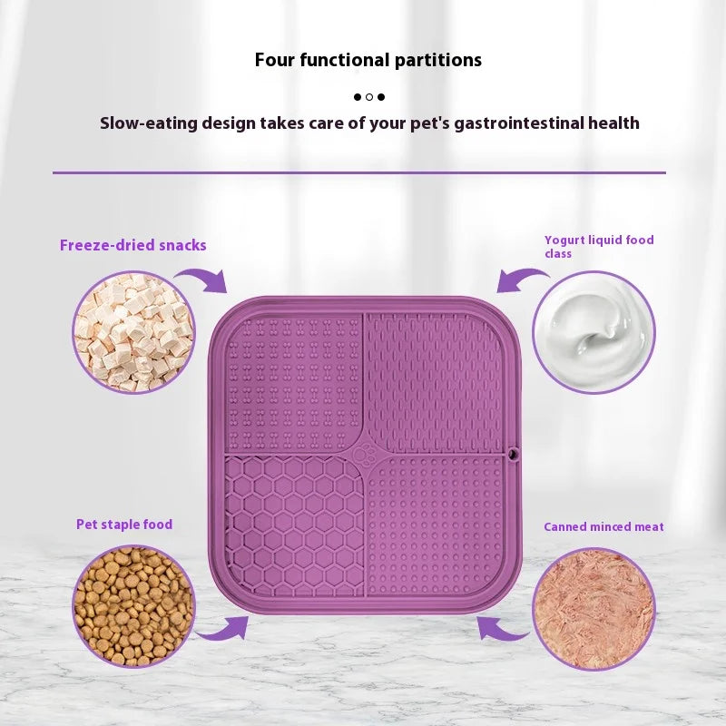 Dog And Cat Licking Pad Slow Feeder!