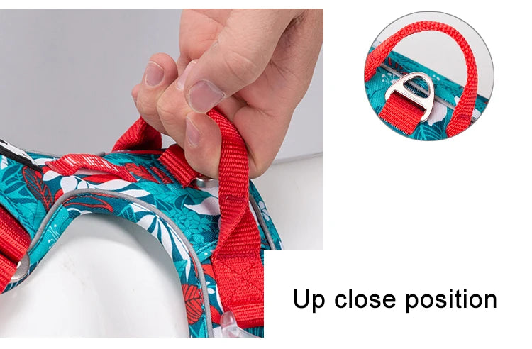 Pet Harness Camouflage With Reflective Nylon Special Edition