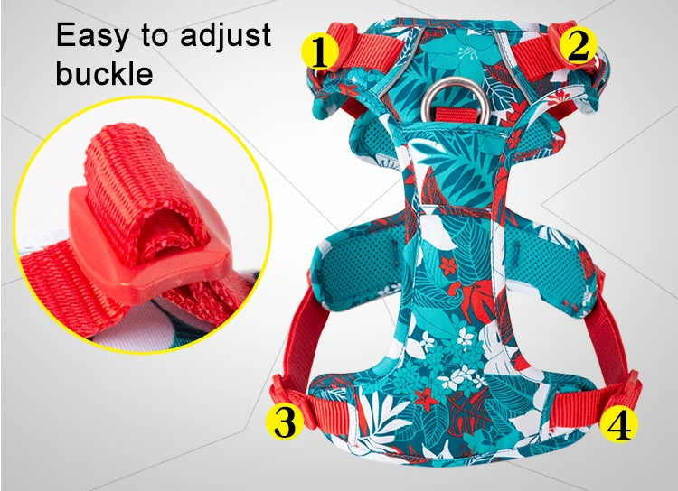 Pet Harness Camouflage With Reflective Nylon Special Edition