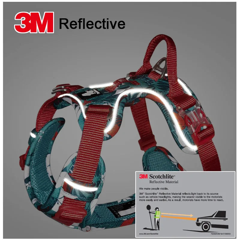 Pet Harness Camouflage With Reflective Nylon Special Edition