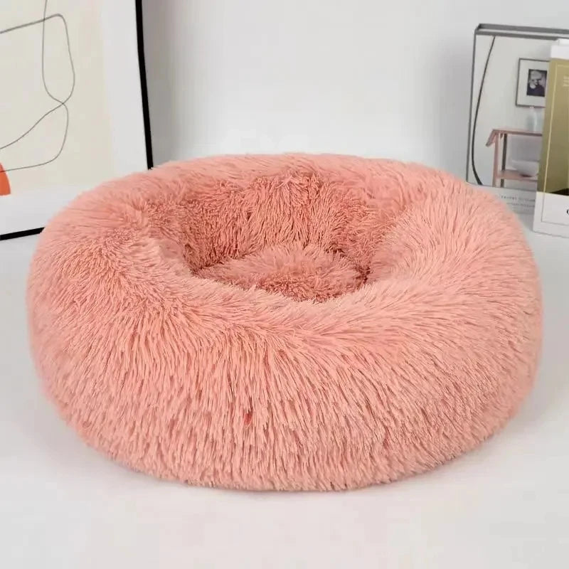 Donut Round Basket Plush Bed for Pets