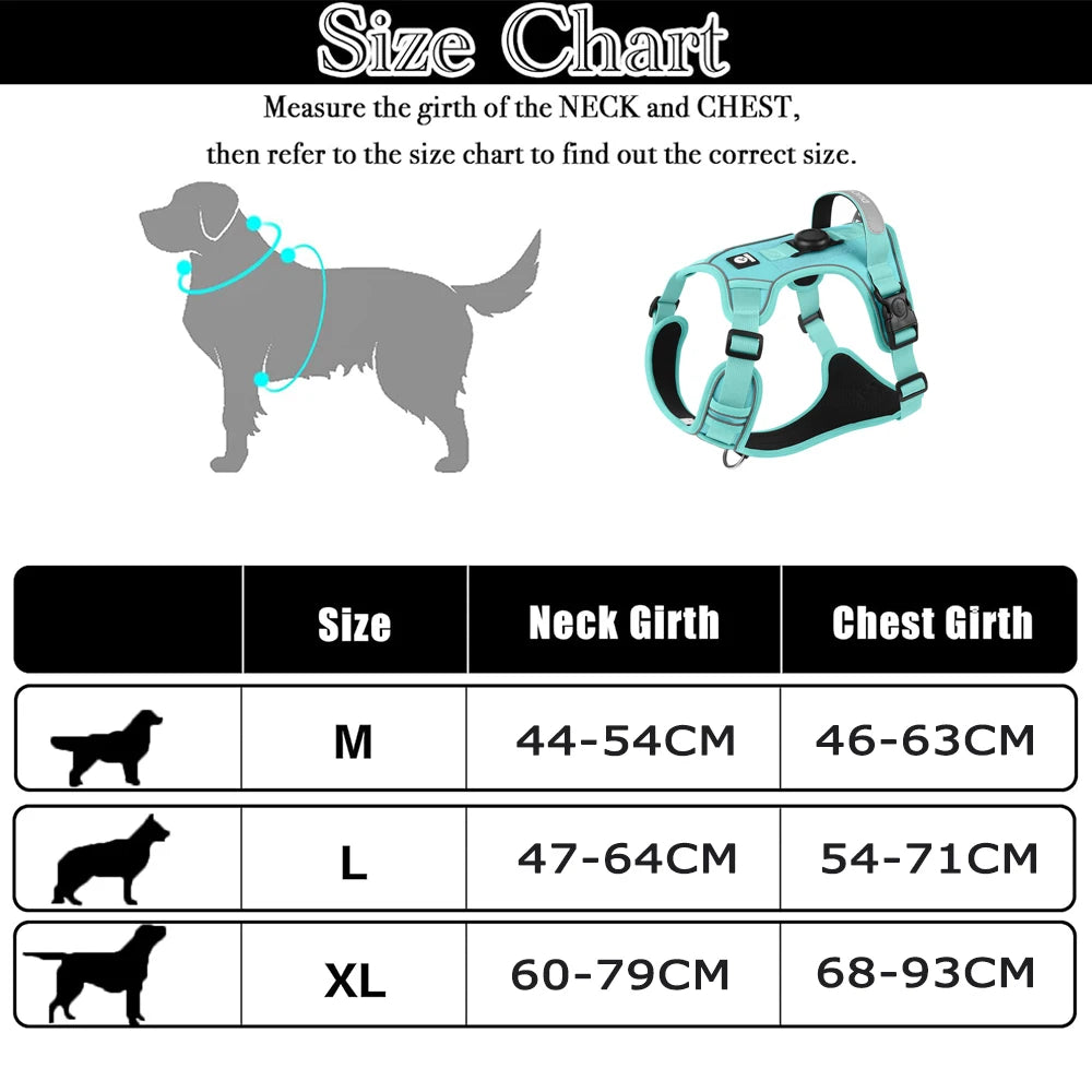Dog Harness with Airtag Holder