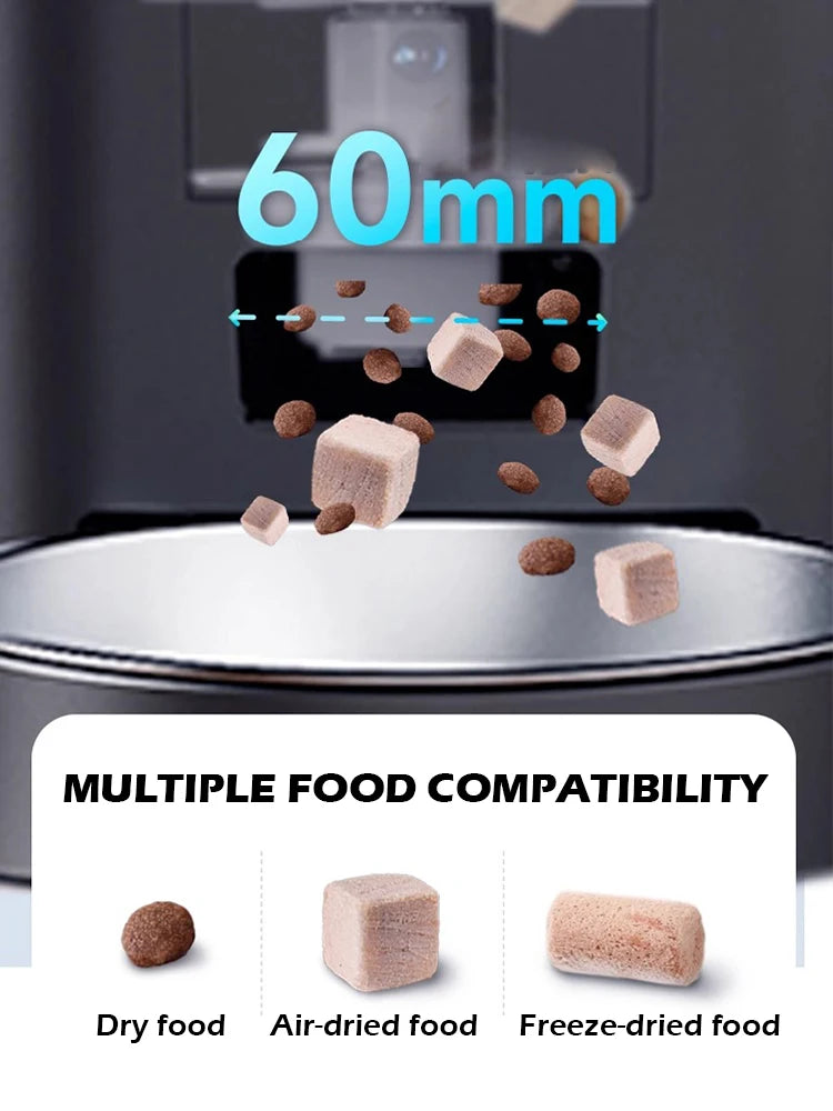 5G Automatic Cat Feeder With 1080p Camera Video WiFi Cat Food Dispenser Pet Smart Voice Recorder Remote Control Pet Auto Feeder