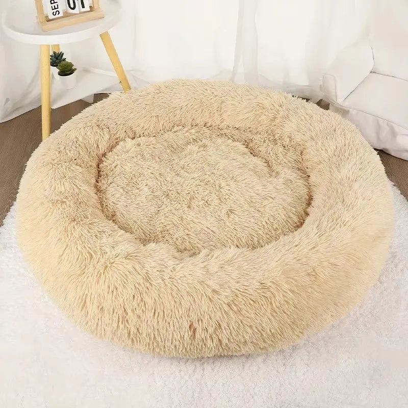 Donut Round Basket Plush Bed for Pets