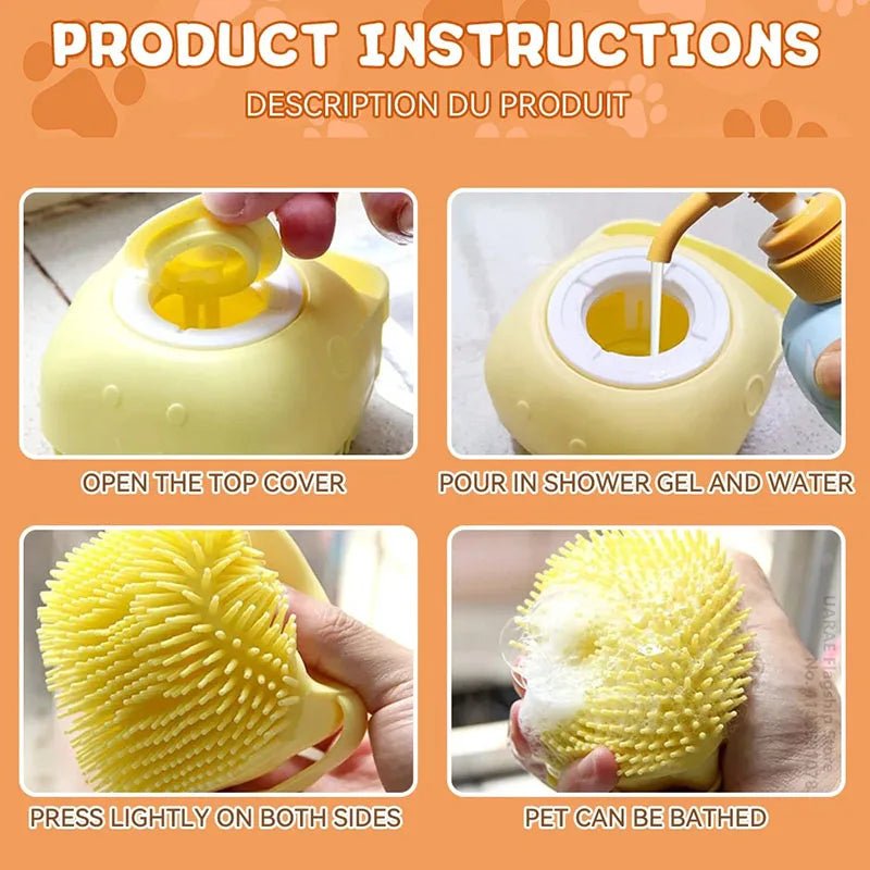 2-in-1 Pet Massage And Bath Brush!