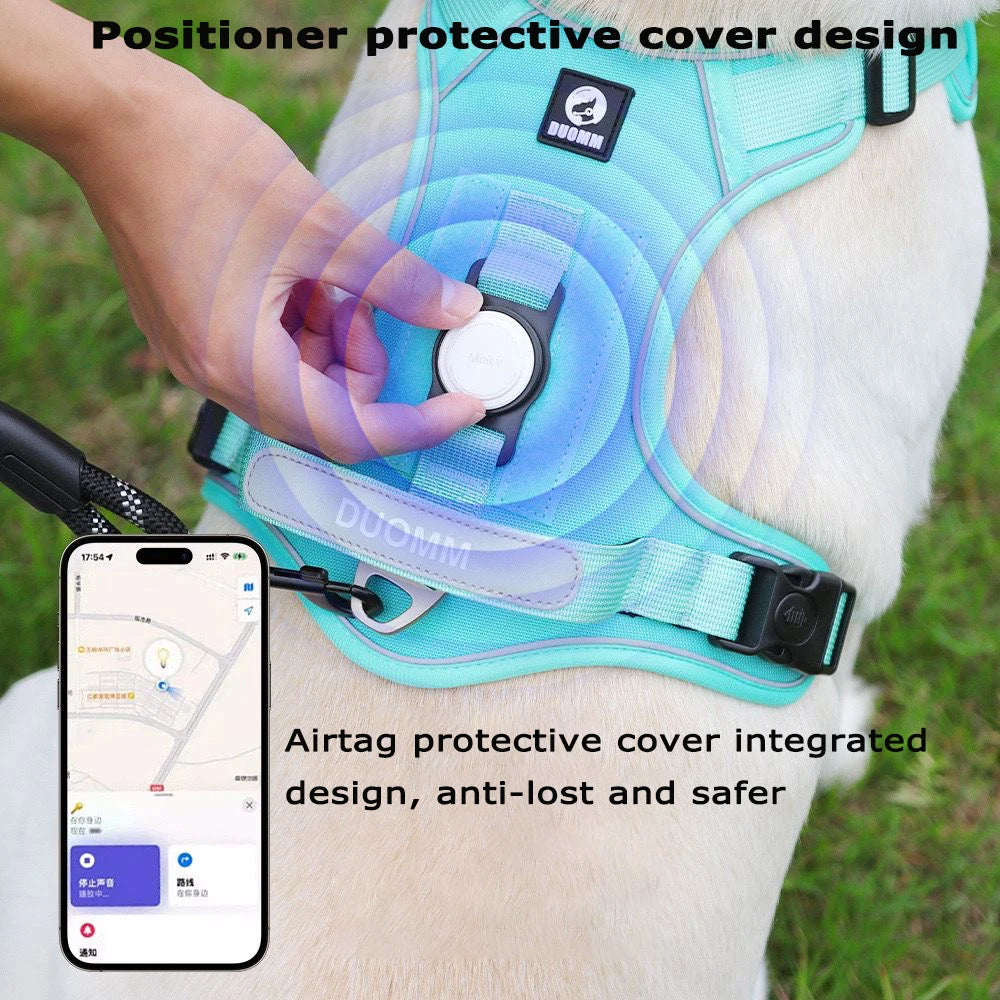 Dog Harness with Airtag Holder