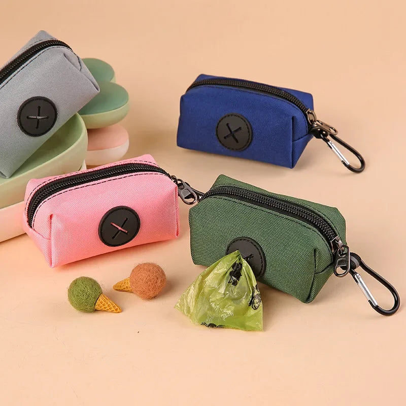 Outdoor Dog Poop Bag Holder & Dispenser for Pet Waste Pickup & Storage