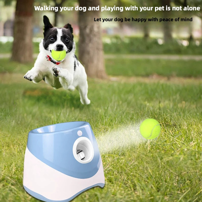 Dog Ball Throwing Launcher Automatic Dog Chase Toy Tennis Ball Throwing Machine With 3 balls Pet Interactive Toy, USB Charging