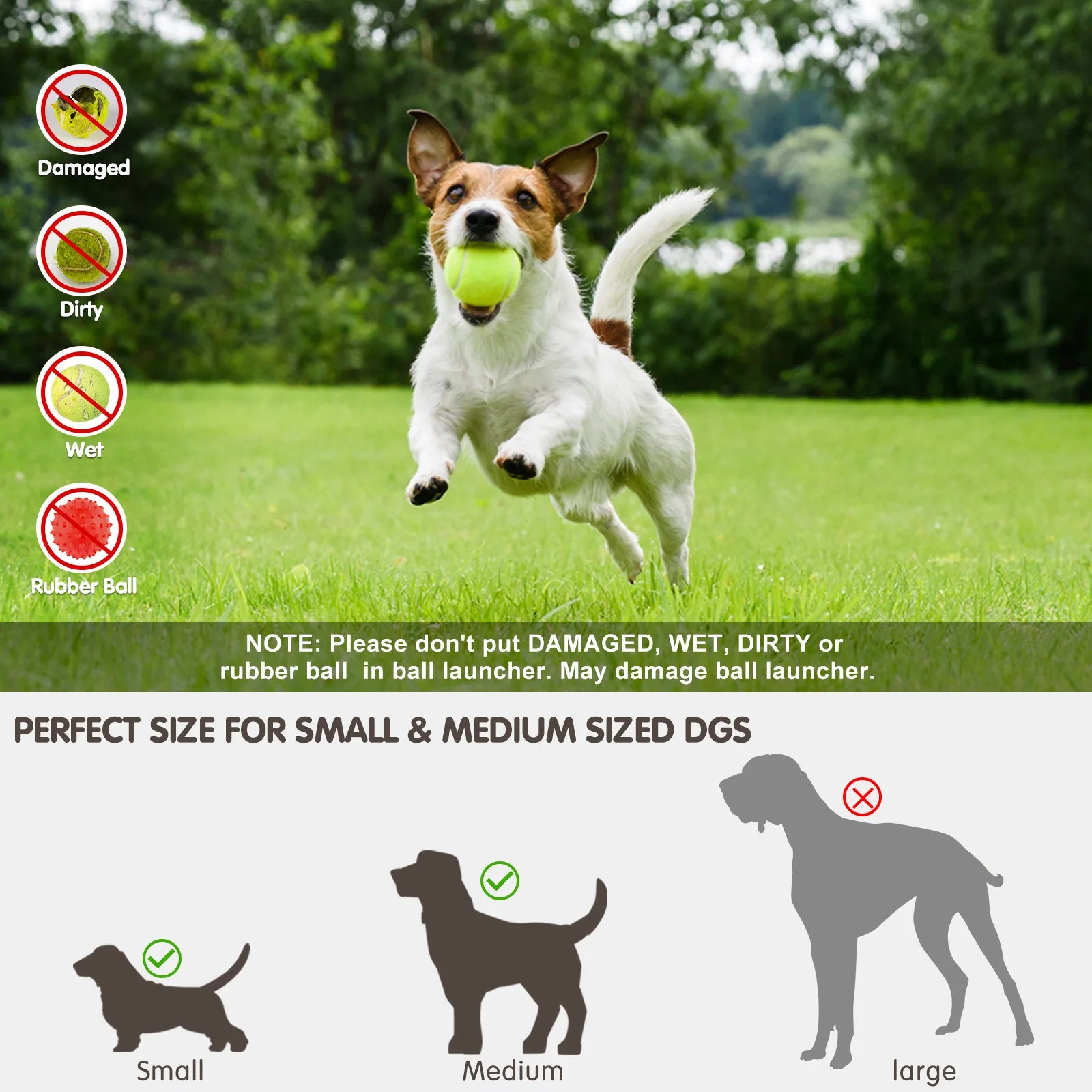 Dog Ball Throwing Launcher Automatic Dog Chase Toy Tennis Ball Throwing Machine With 3 balls Pet Interactive Toy, USB Charging