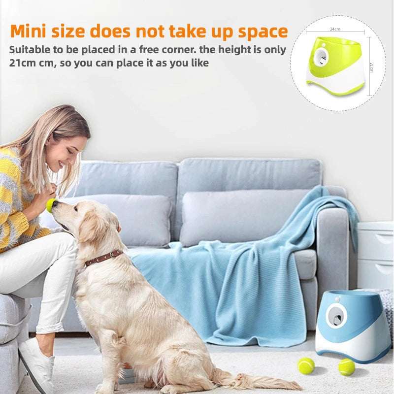 Dog Ball Throwing Launcher Automatic Dog Chase Toy Tennis Ball Throwing Machine With 3 balls Pet Interactive Toy, USB Charging