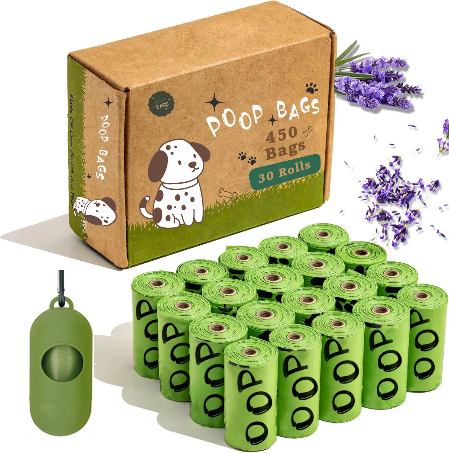 Eco-Friendly Pet Waste Bags with a Fresh Lavender Twist!