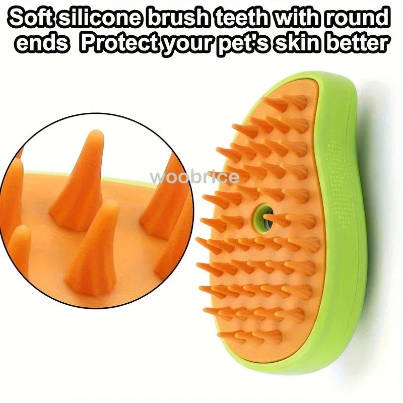 3-in-1 Dog Hair Cat Hair Brush Electric Pet Cleaning Brush Steam Spray Brush Massage Hair Removal Comb Anti Flying Brushes