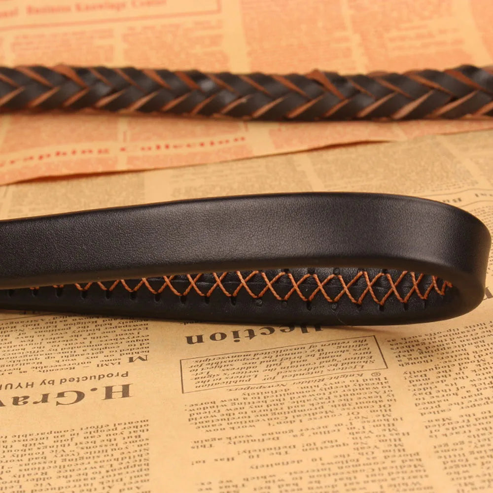 Heavy Duty Leather Dog Leash with Shock Absorption