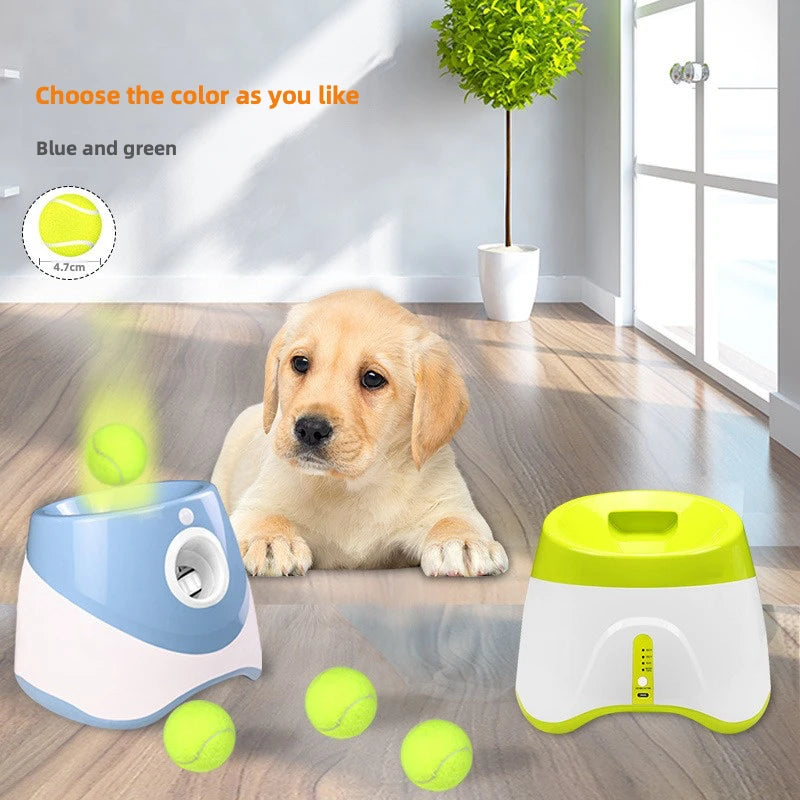 Dog Ball Throwing Launcher Automatic Dog Chase Toy Tennis Ball Throwing Machine With 3 balls Pet Interactive Toy, USB Charging