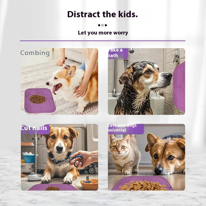 Dog And Cat Licking Pad Slow Feeder!