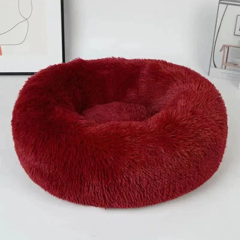 Donut Round Basket Plush Bed for Pets