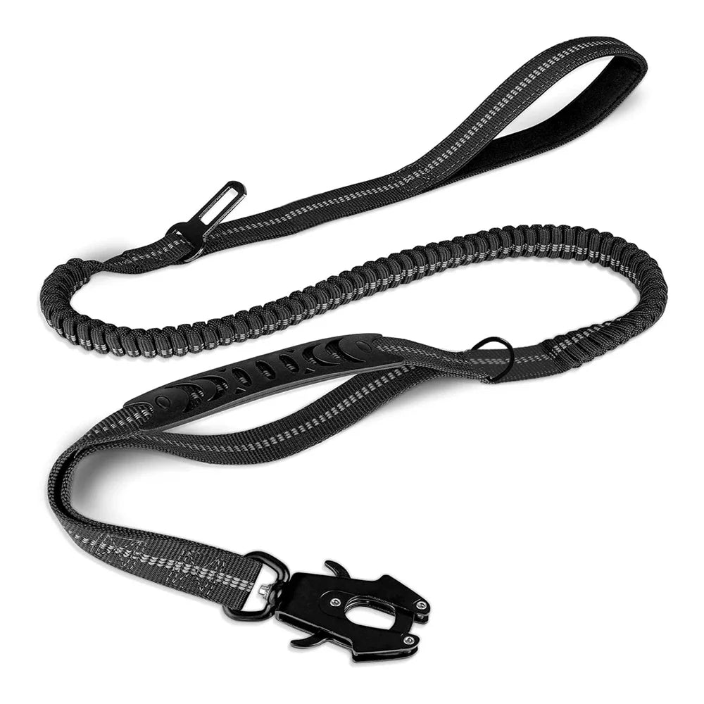 Shock Absorbing Pet Leash with Car Seatbelt