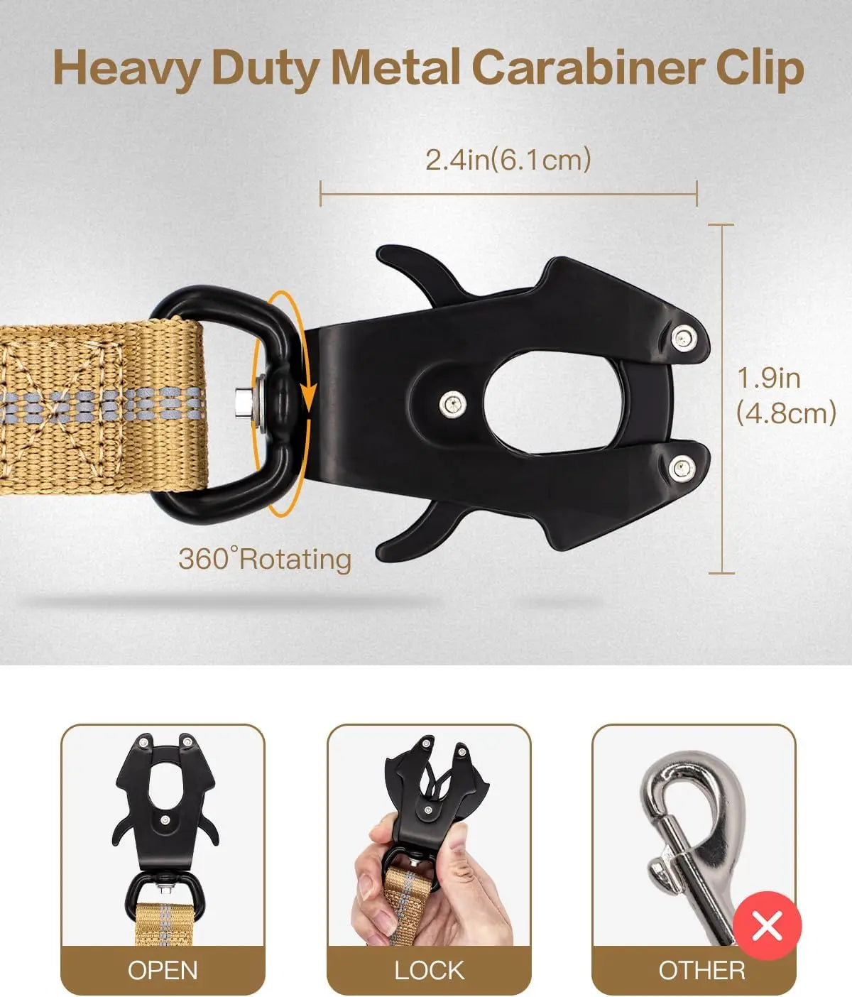 Shock Absorbing Pet Leash with Car Seatbelt