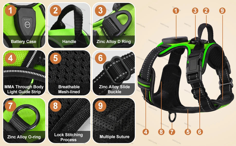 Light-Up Dog Harness