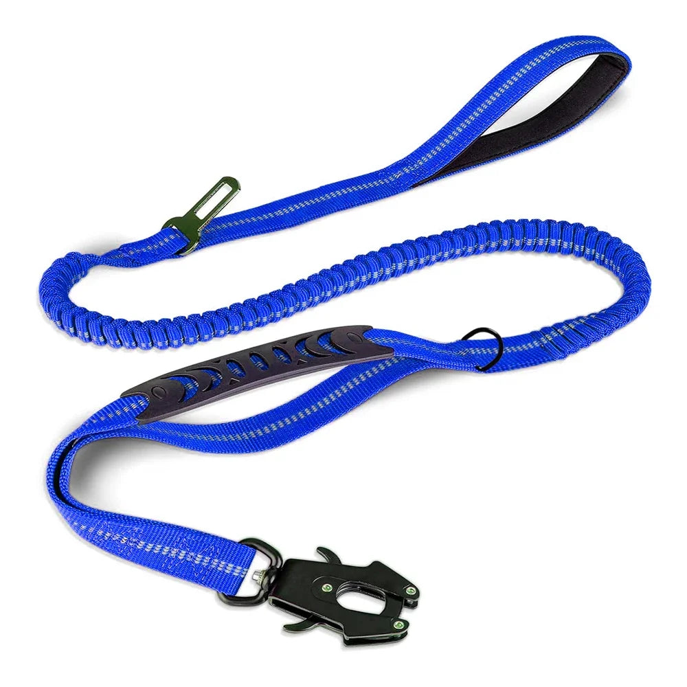 Shock Absorbing Pet Leash with Car Seatbelt